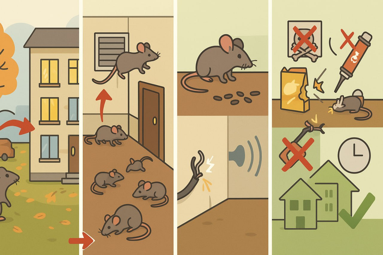 Как мыши проникают в квартиру