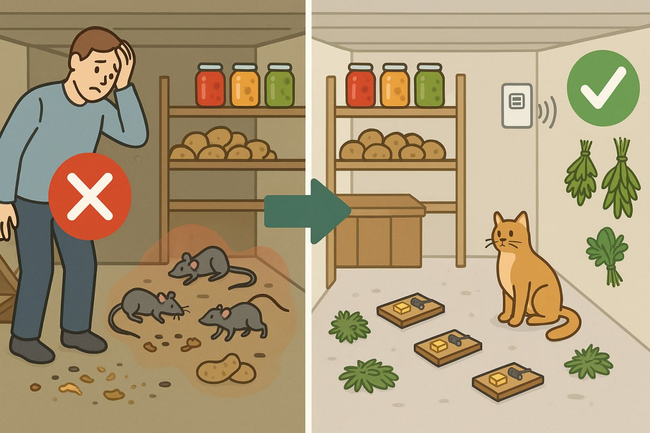 избавиться от крыс в погребе