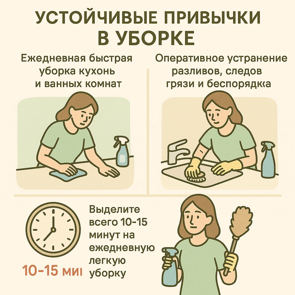 Устойчивые привычки в уборке 
